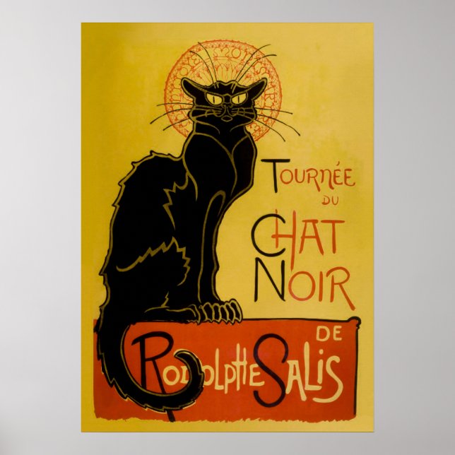 Chat Noir, Black Cat, French Nightclub Vintage Poster (Front)