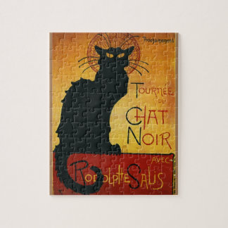 Chat Noir - Black Cat Vintage Old Illustration Jigsaw Puzzle