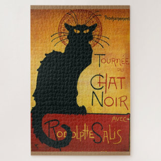 Chat Noir - Black Cat Vintage Old Illustration Jigsaw Puzzle