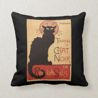 Chat Noir Cabaret Troupe Black Cat Promo Poster Cushion