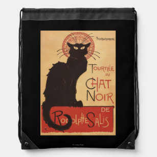 Chat Noir Cabaret Troupe Black Cat Promo Poster Drawstring Bag