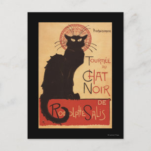 Chat Noir Cabaret Troupe Black Cat Promo Poster Postcard