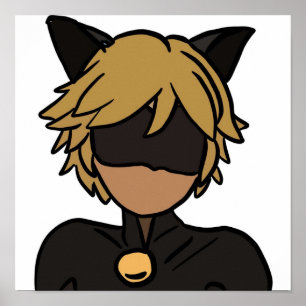 Chat Noir colour Poster