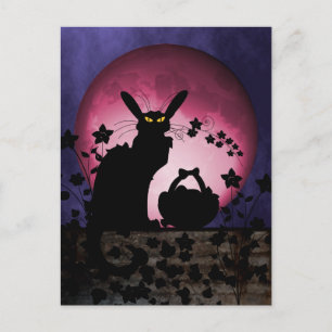 Chat Noir Easter Holiday Postcard