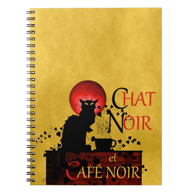 Chat Noir et Café Noir Notebook (Front)