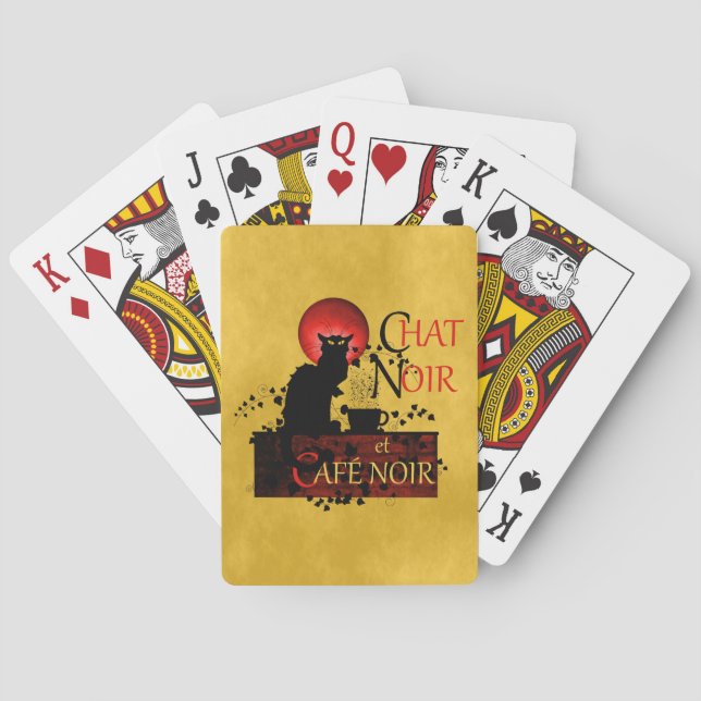 Chat Noir et Café Noir Playing Cards (Back)