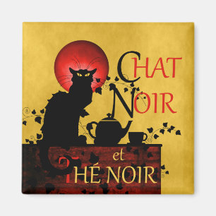 Chat Noir et Thé Noir Magnet
