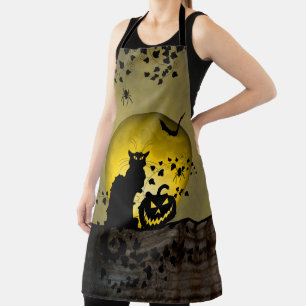 Chat Noir Halloween Black Cat Apron