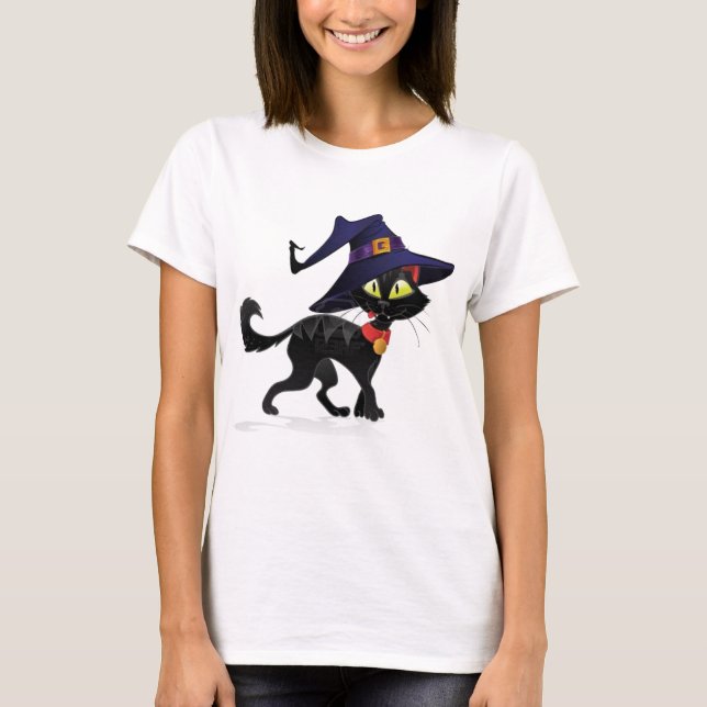 Chat noir Halloween T-Shirt (Front)