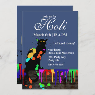 Chat Noir Holi Hai Invitation
