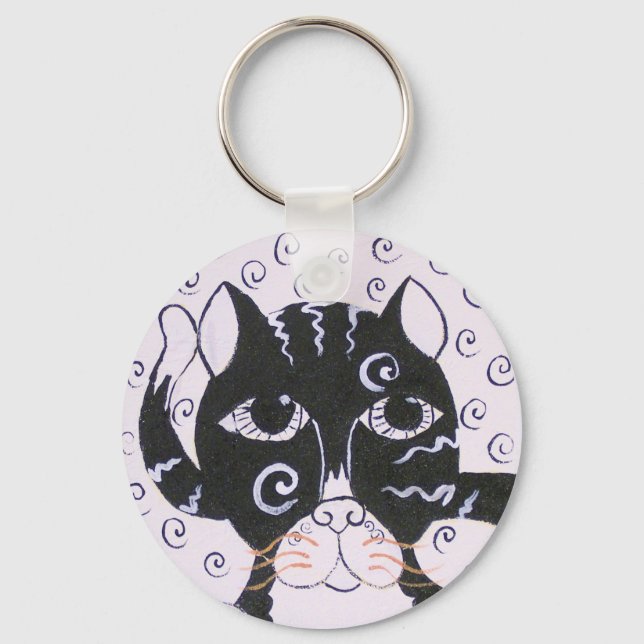 Chat  Noir Key Ring (Front)