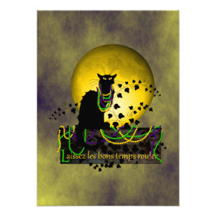 Chat Noir Mardi Gras Photo Print