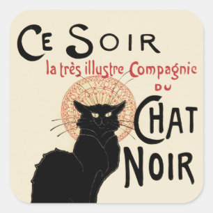 Chat Noir Square Sticker