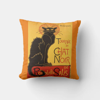 Chat Noir Steinlen Belle Epoque Vintage Art Cushion