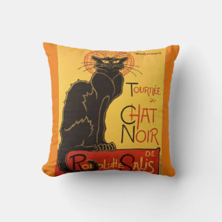 Chat Noir Steinlen Belle Epoque Vintage Art Cushion