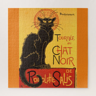 Chat Noir Steinlen Belle Epoque Vintage Art Jigsaw Puzzle