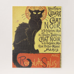 Chat Noir Steinlen Belle Epoque Vintage Art Jigsaw Puzzle