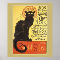 Chat Noir Steinlen Belle Epoque Vintage Art