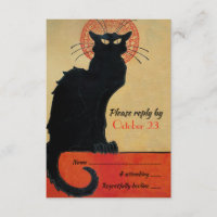 Chat Noir Vintage French Cat RSVP
