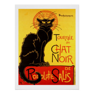 Chat Noir vintage Retro Belle Epoque Vintage Cat Poster