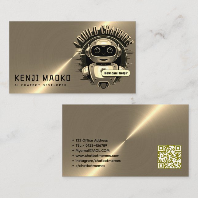 🤖Chatbot Developer Conversational AI Engineer NLP Business Card (Front/Back)