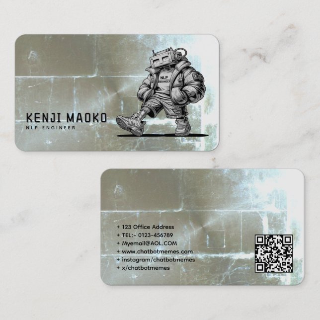 🤖Chatbot Developer Conversational AI Engineer NLP Business Card (Front/Back)