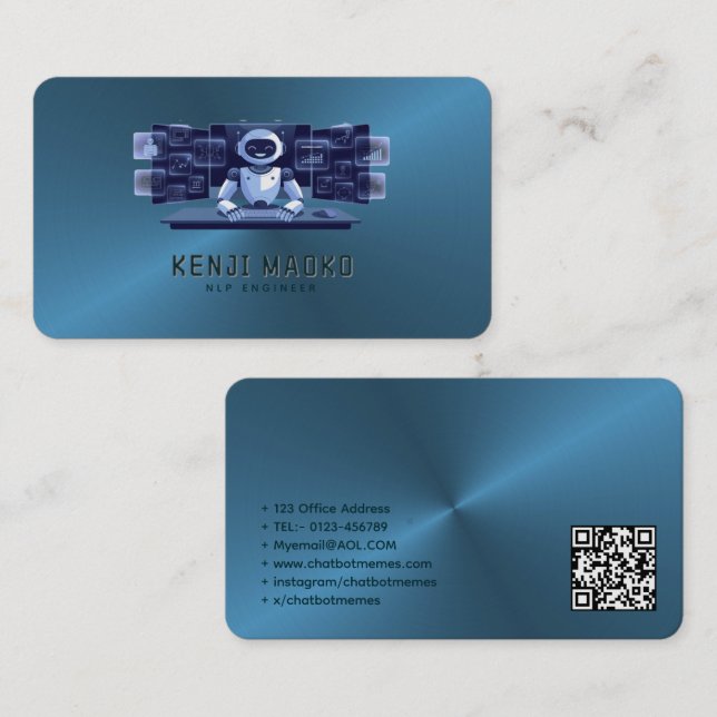 🤖Chatbot Developer Conversational AI Engineer NLP Business Card (Front/Back)