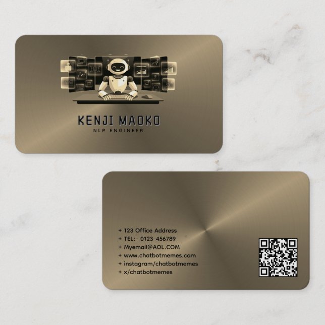 🤖Chatbot Developer Conversational AI Engineer NLP Business Card (Front/Back)