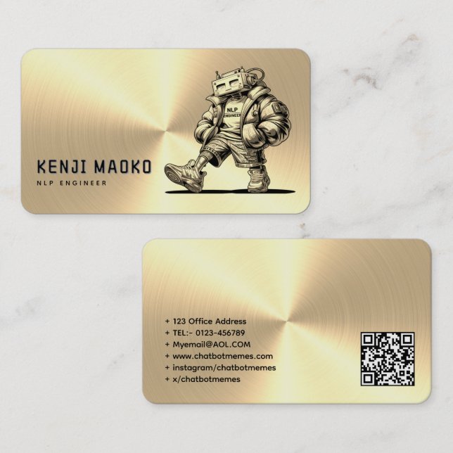 🤖Chatbot Developer Conversational AI Engineer NLP Business Card (Front/Back)