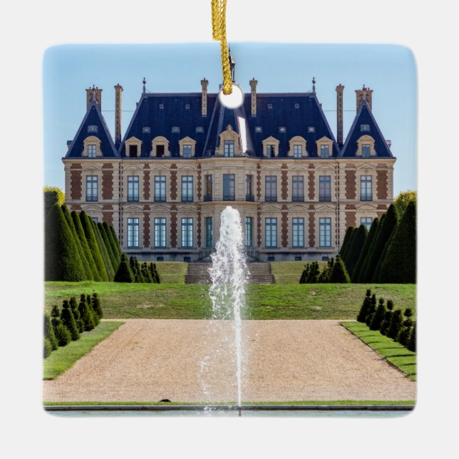 Chateau and parc de Sceaux in summer - France Ceramic Ornament (Front)