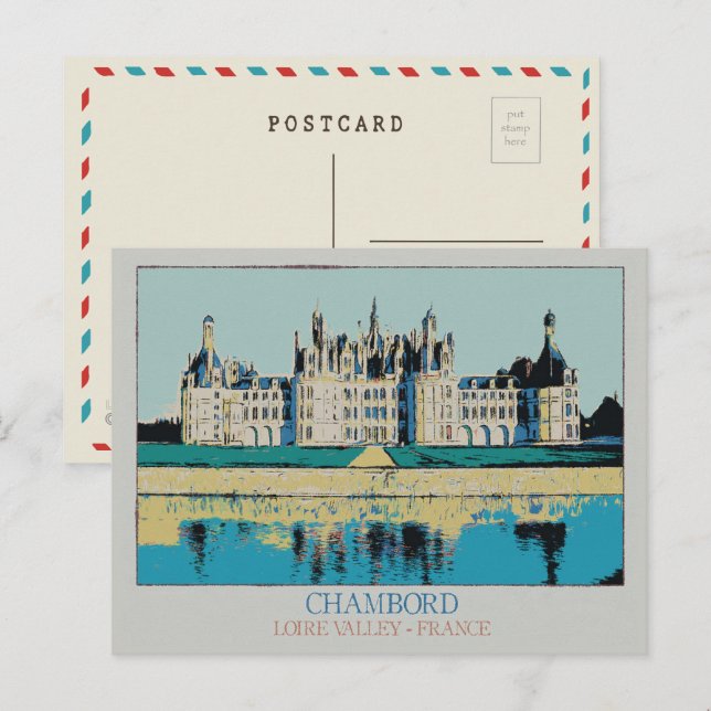 Château Chambord in the Loire valley, France Postcard (Front/Back)