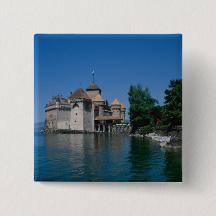 Chateau Chillon, Lake Geneva, Vaud Canton, 15 Cm Square Badge