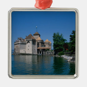 Chateau Chillon, Lake Geneva, Vaud Canton, Metal Tree Decoration