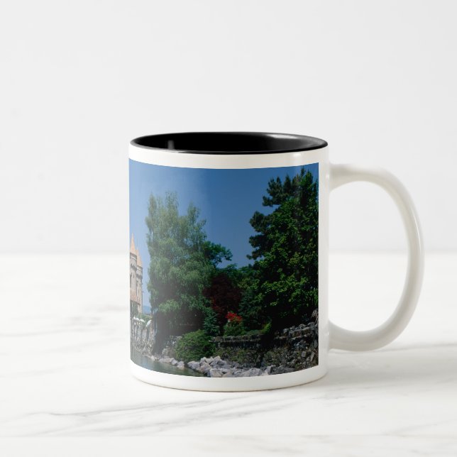 Chateau Chillon, Lake Geneva, Vaud Canton, Two-Tone Coffee Mug (Right)