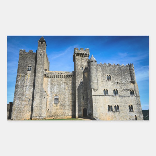 Chateau de Beynac castle rectangular sticker (Front)