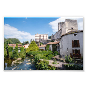 Château de Bourdeilles and Dronne River, Dordogne Photo Print