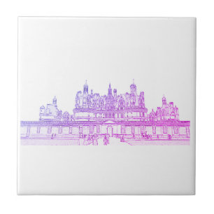 Château de Chambord Architecture France Sketch Tile