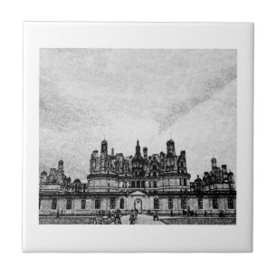 Château de Chambord Architecture France Sketch Tile