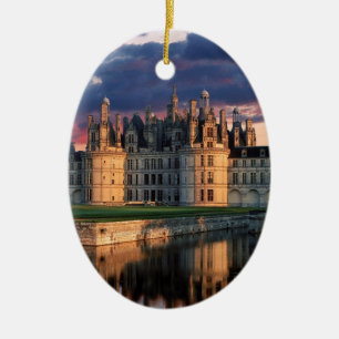chateau de chambord Castle,Loire Valley, France Ceramic Tree Decoration