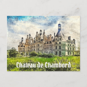 Chateau de Chambord, France. Postcard