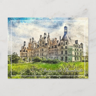 Chateau de Chambord, France. Postcard