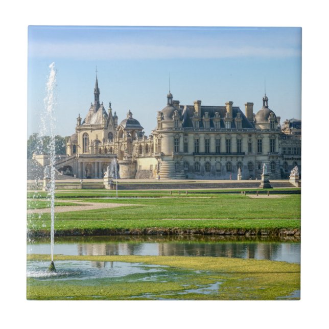 Chateau de Chantilly and Le Notre Garden - France Tile (Front)
