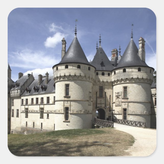 Chateau de Chaumont-Sur-Loire. Square Sticker (Front)