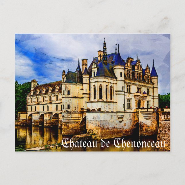 Chateau de Chenonceau. France. Postcard (Front)