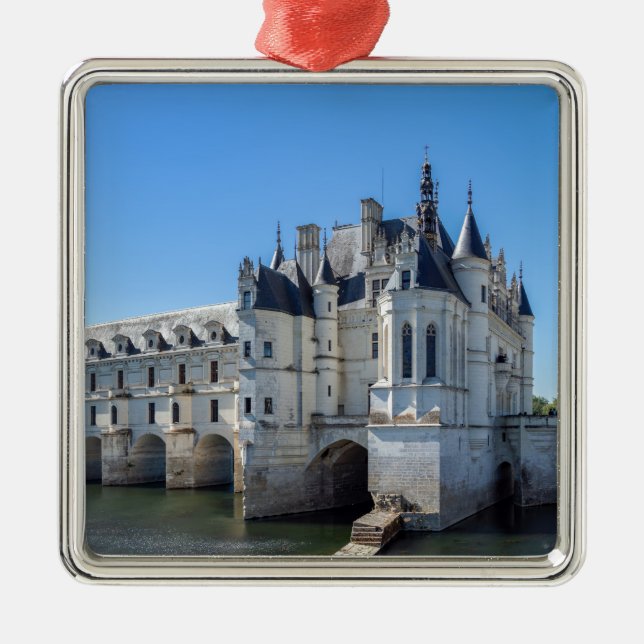 Chateau de Chenonceau in the Loire Valley - France Metal Tree Decoration (Front)