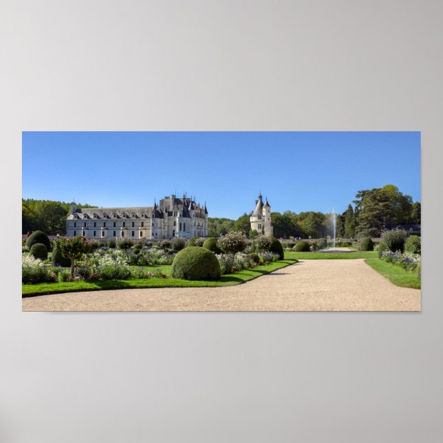 Chateau de Chenonceau in the Loire Valley - France Poster (Front)