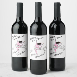 "Chateau de la DIVA” Wine Label