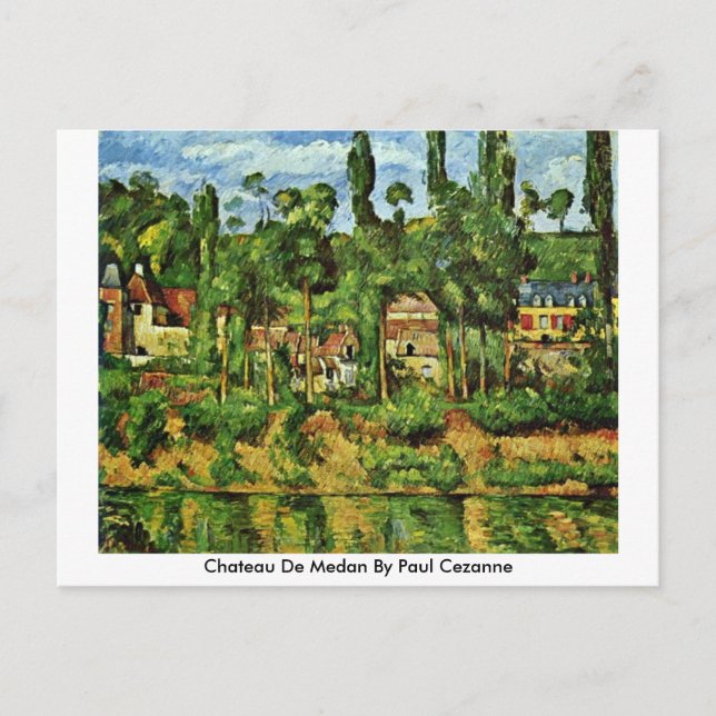 Chateau De Medan By Paul Cezanne Postcard (Front)
