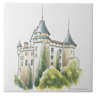 Chateau de Mercues, France Tile