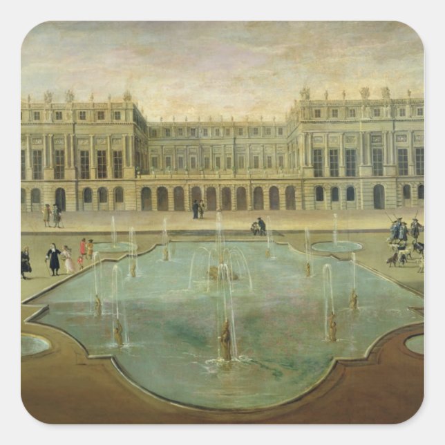Chateau de Versailles from the Garden Side Square Sticker (Front)